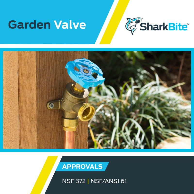 SharkBite 1/2 Inch x 3/4 Inch MHT Garden Valve, Multi Turn, Push to Connect Brass Plumbing Fitting, PEX Pipe, Copper, CPVC, PE-RT, HDPE, 24622LF - Image 5